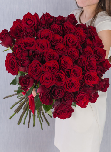 Букет из 51 Красной розы 60 см арт. 7298
